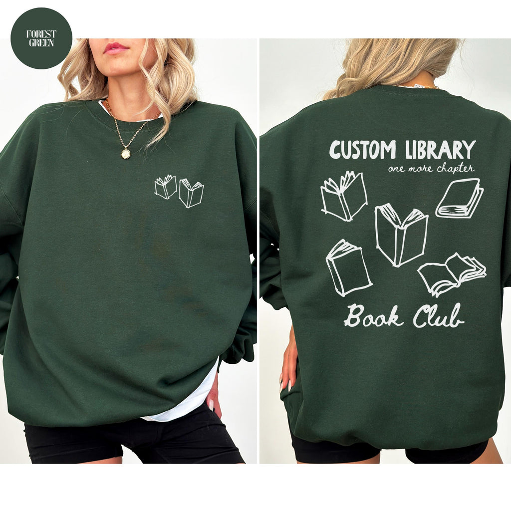 Custom Library Book Club Shirt – Personalized Back Print