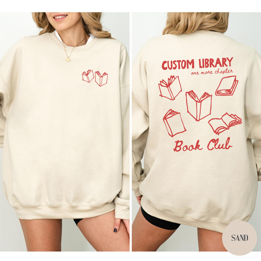 Custom Library Book Club Shirt – Personalized Back Print
