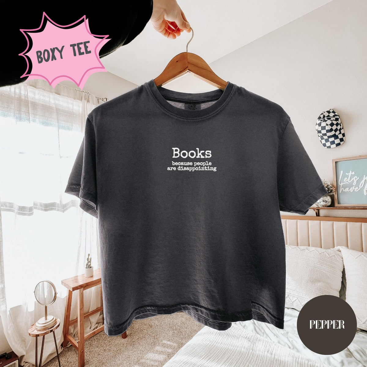 Books Because People Are Disappointing Shirt – Funny Reader Gift