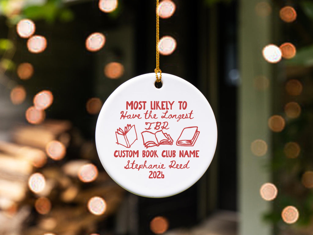 Personalized Book Club Ornament – Most Likely To Edition