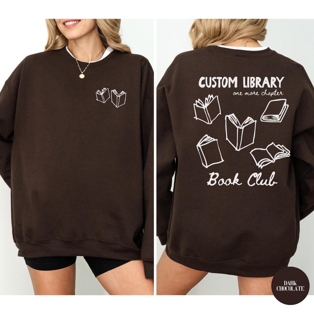 Custom Library Book Club Shirt – Personalized Back Print